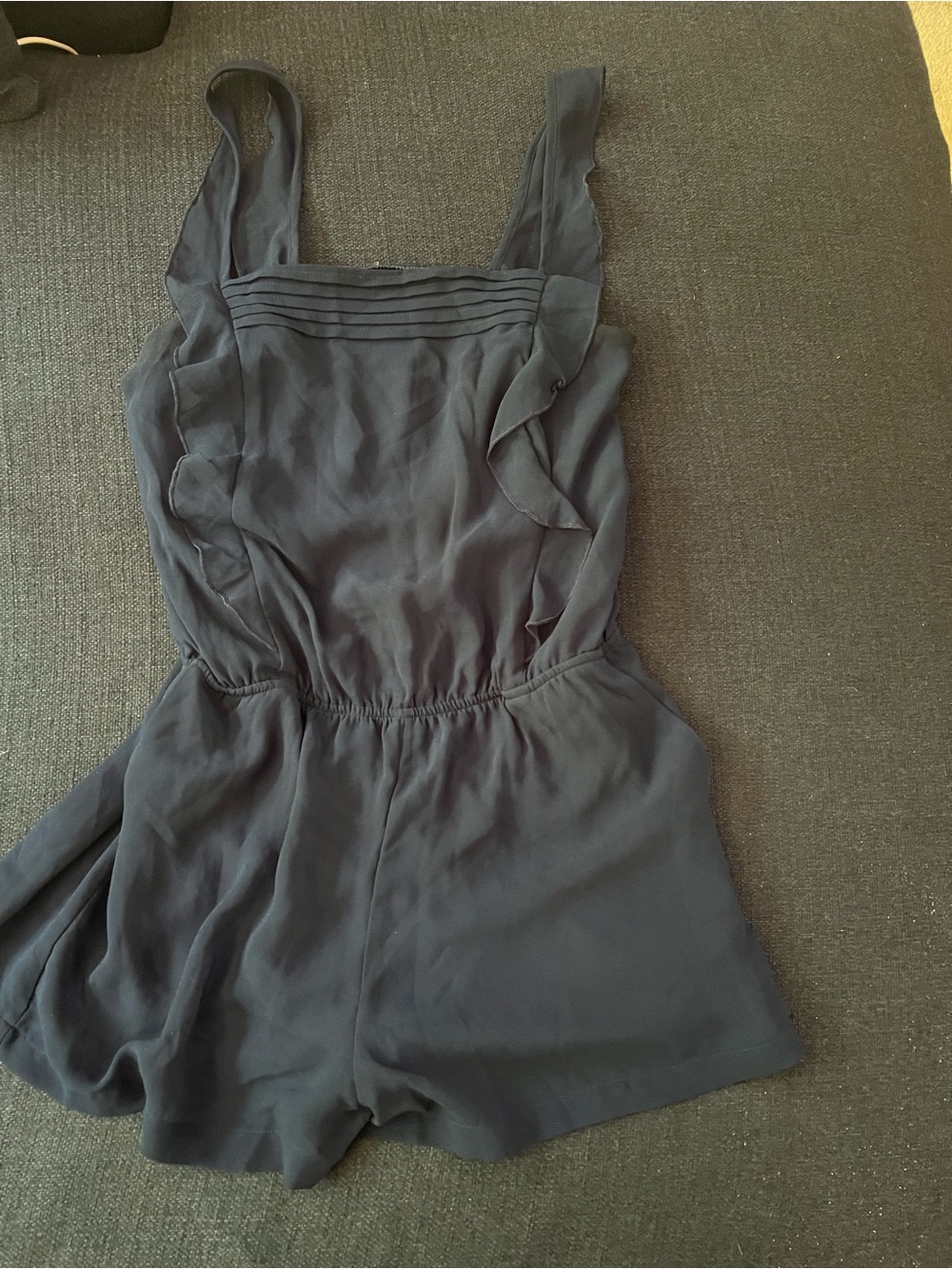 Navy blue women’s Ruffle Romper
